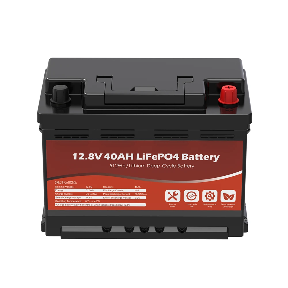 Lifepo4 Battery 12v 40ah 80ah 120ah Lifepo4 Lithium Battery Packs Scooter Replace AGM GEL Lead Acid Battery Deep Cycle