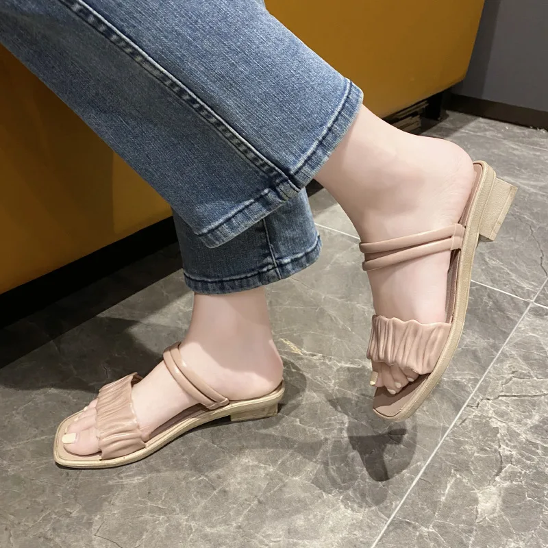 Nanchang Auyan Woman PU Roman Wedge Heel Thick Heel Square Drag Wedges Sandals Other Sandals For Women And Ladies