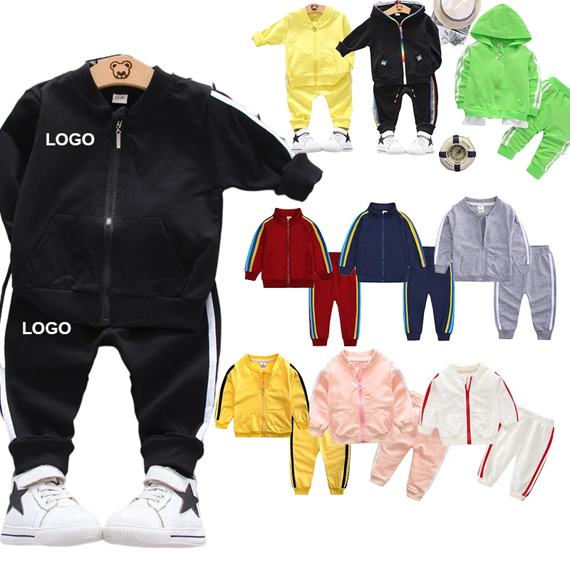  Kids fall clothing 2021 kids tracksuit children custom logo toddler boys set sets baby girl