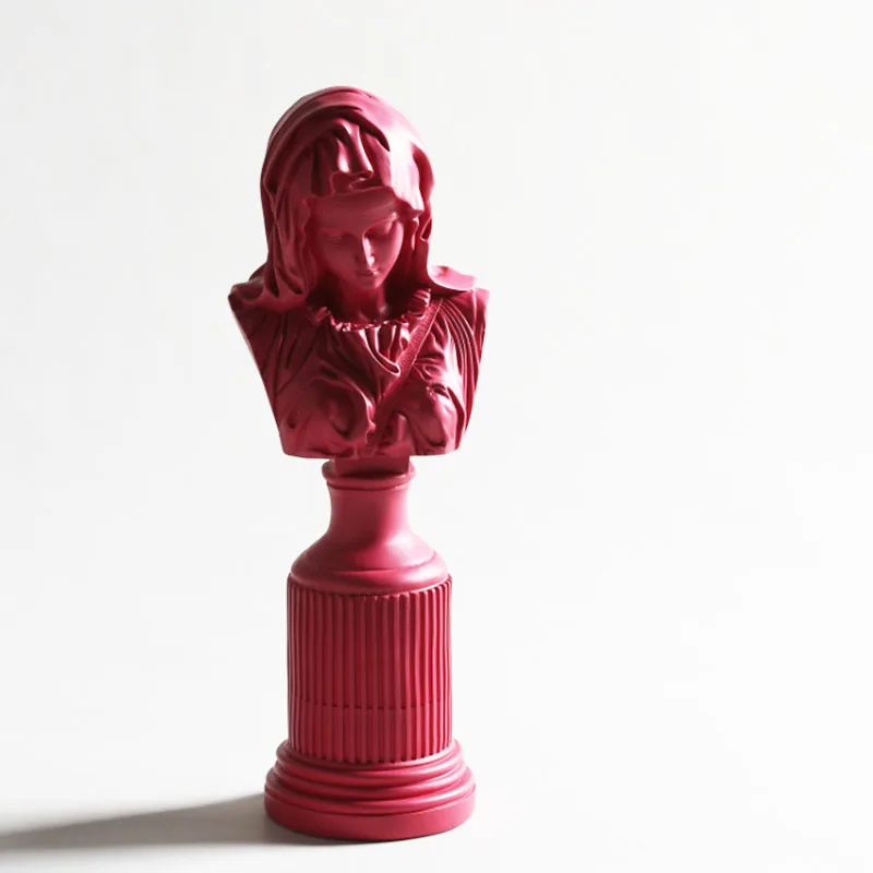 
Home Decoration White Resin Praying Blessed Virgin Mary Statue 