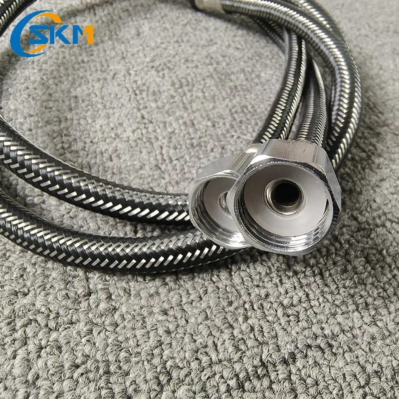 SAKEMI Stainless Steel Black Bathroom Wash Basin Faucet Black Sink Hot Cold Water Mixer Face Basin Tap