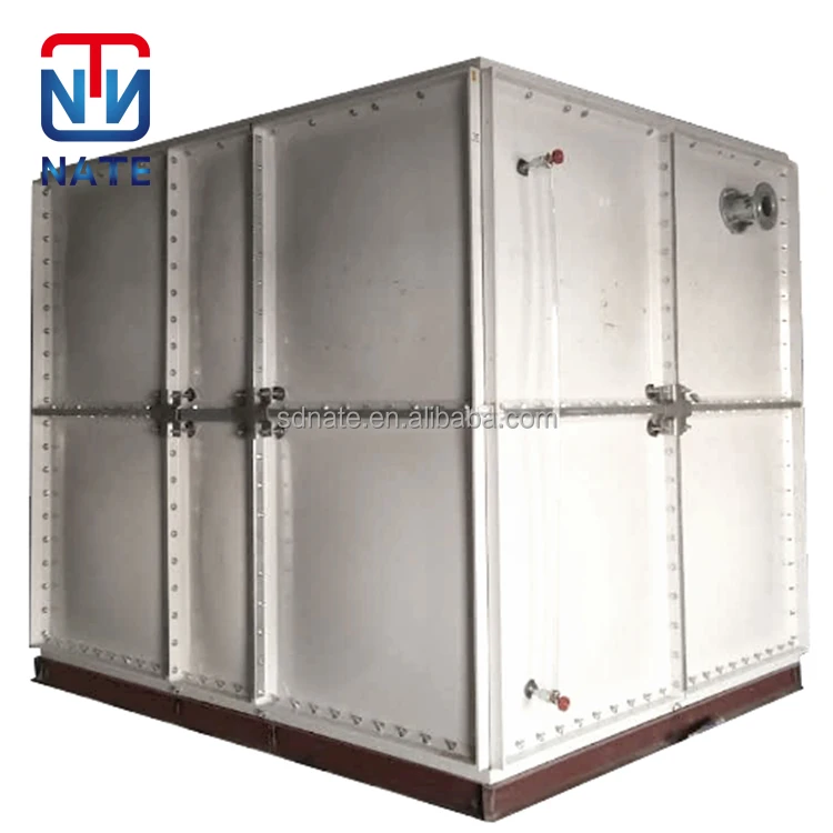 50000litres suitable price fiberglass square water storage tank