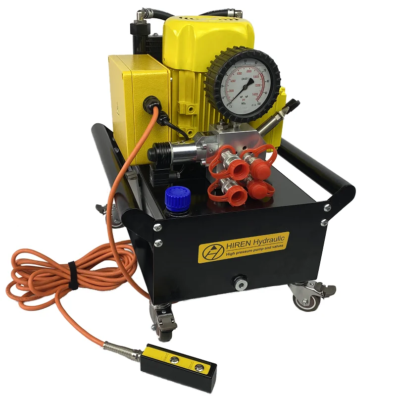 Hydraulic Cylinder Pump VHCP4022 2.2Kw 40L 380V 3 Position 4 Way Manual Directional Valve With Wheels and Air Cooled Radiator