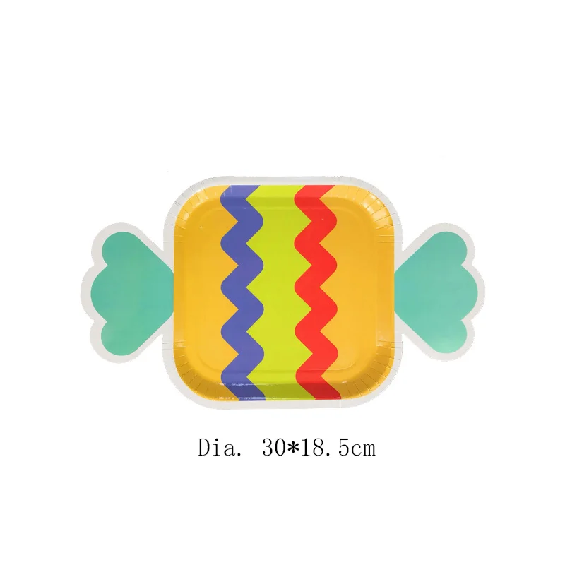 Partybus Machine Making Colorful Candy Shape 9 Inch Biodegradable  Disposable Party Paper Plates