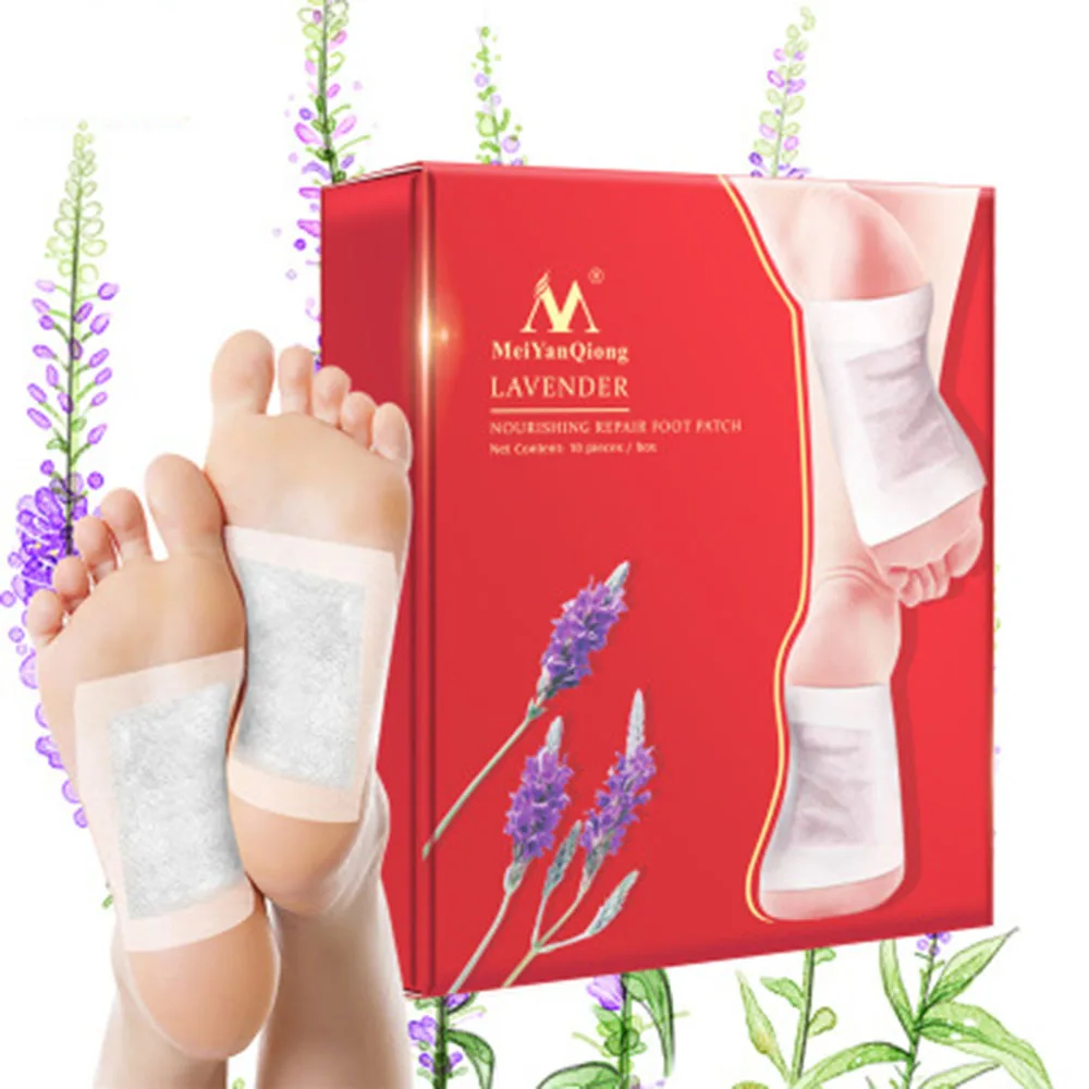 MEIYANQIONG Natural Herbal Remove moisture detoxification Lavender sleep massage Detox Repair Foot Patch Pads