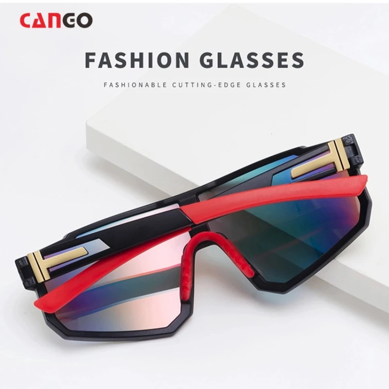 Cango Mens Cycling Sport Glasses Motorcycle Custom Logo Windproof Sunglasses Polarized Running Glasses
