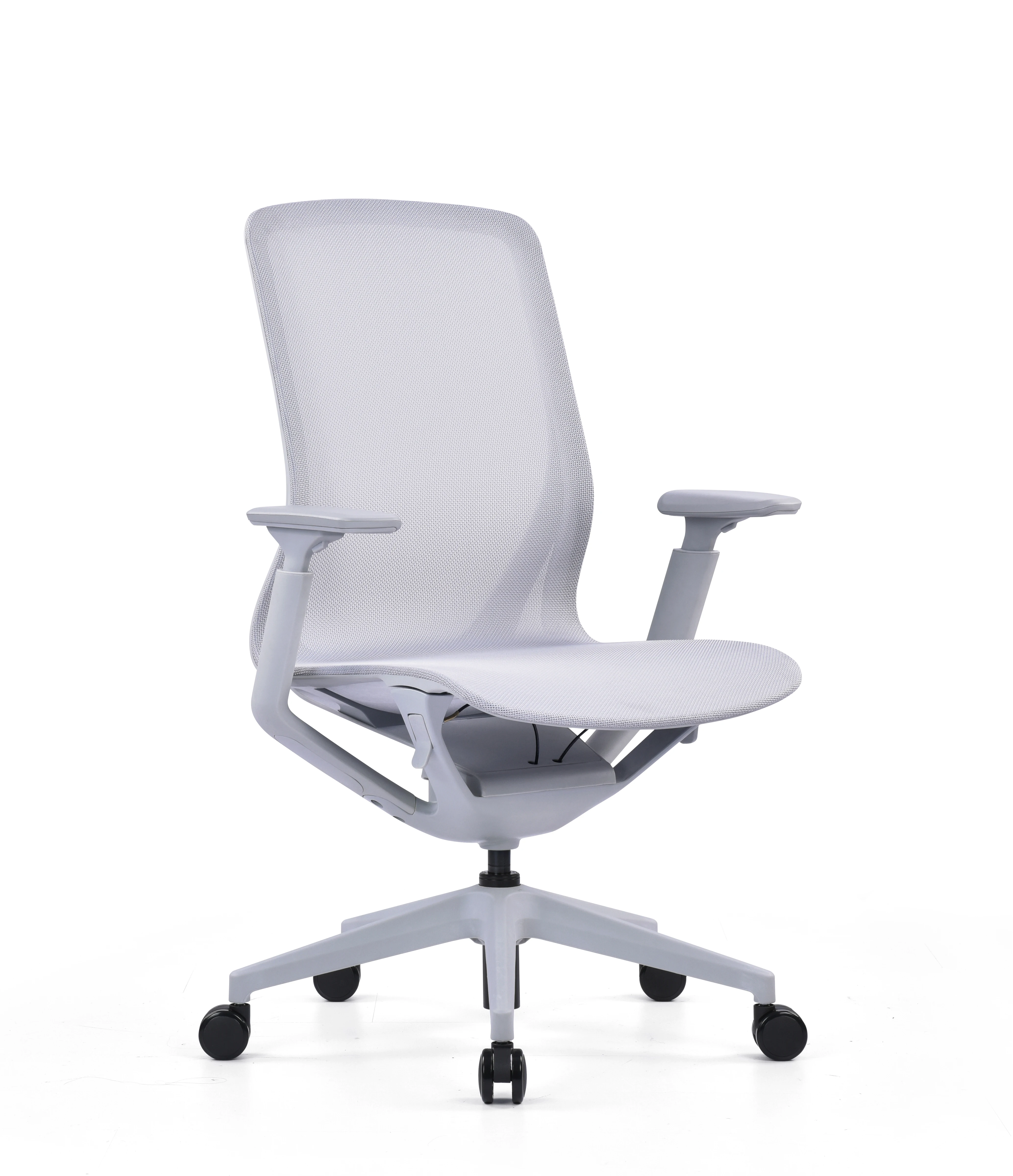 Factory Supply Feat Top Grey Color Office Mesh Chair Ergonomics Portable Moveable Office Chair