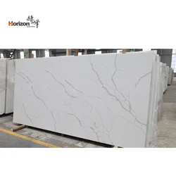 Horizon calacatta white quartz stone slabs for Kitchen quartz countertops