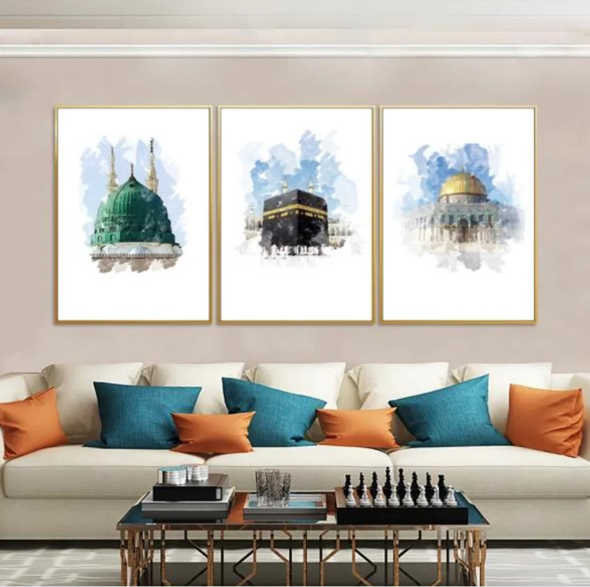 Arabic Calligraphy And Painting Study Living Room Hanging Painting Muslim Book Quran