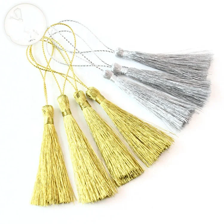 
Factory Handmade Good Quality Metallic Tassel for Paper Card China Home Textile Curtain Decorative Cellphone Garment 