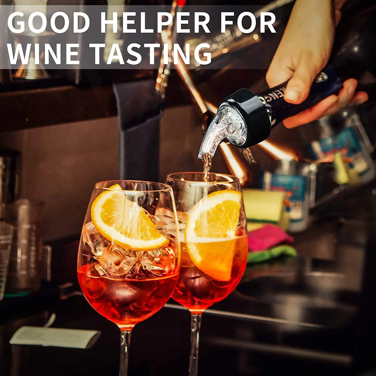 Amazon best seller measured wine pourer wine spirit automatic liquor wine cocktail drinks pour spout for home and bar