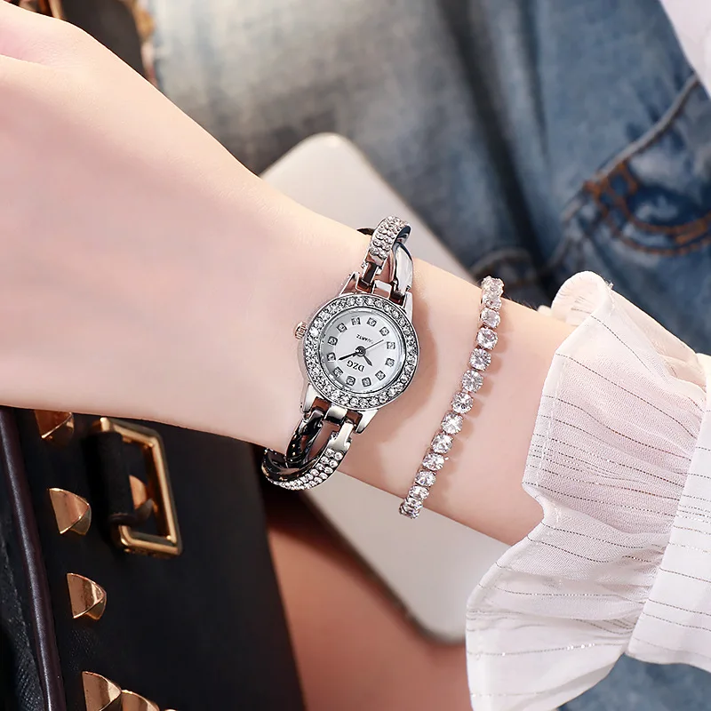 Женские кварцевые часы со стразами, модные наручные часы для женщин