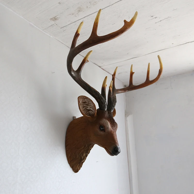 Customized life size fiberglass hanging props fiberglass resin elephant head for wall decor