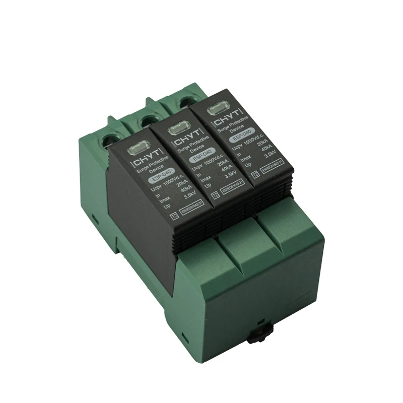 CHYT ESP-D40 DC SPD 2 Pole 600V Surge Arrester three phase 40ka surge protection