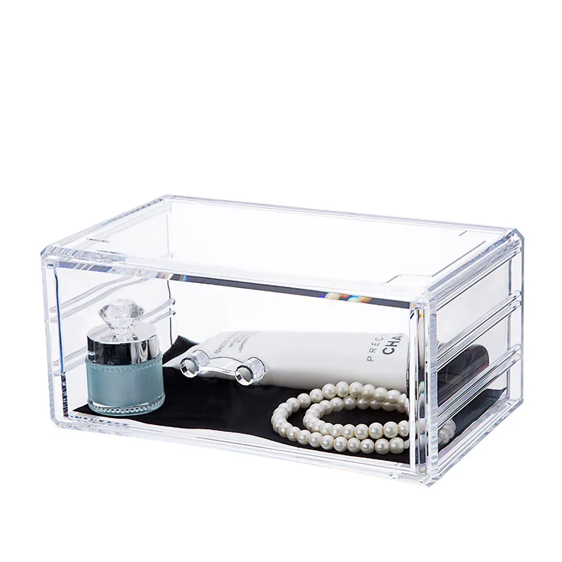 Clear drawer storage box makeup organizer box acrylic desktop organizer drawer stack in combination storage