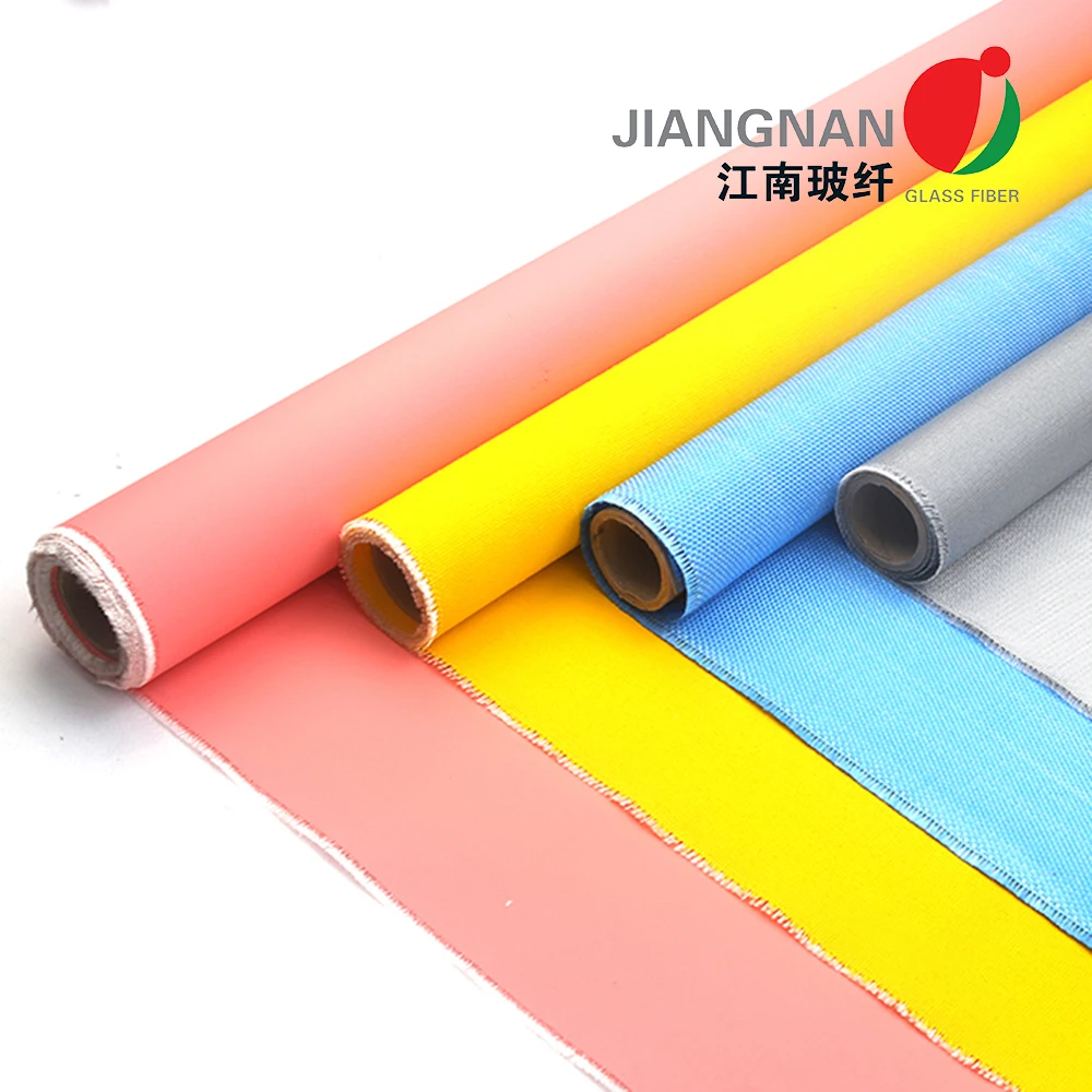 Silicone Coating Technology Fireproof Waterproof Silicone Rubber Coated Fiberglass Fabric Cloth
