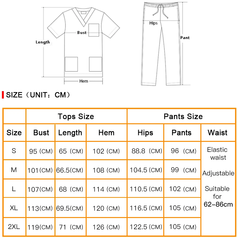Hospital Uniform Set Short Sleeve Top Jogger Pants Solid Color Surgical Clothing High Quality Beauty Salon Clothing Wholesale