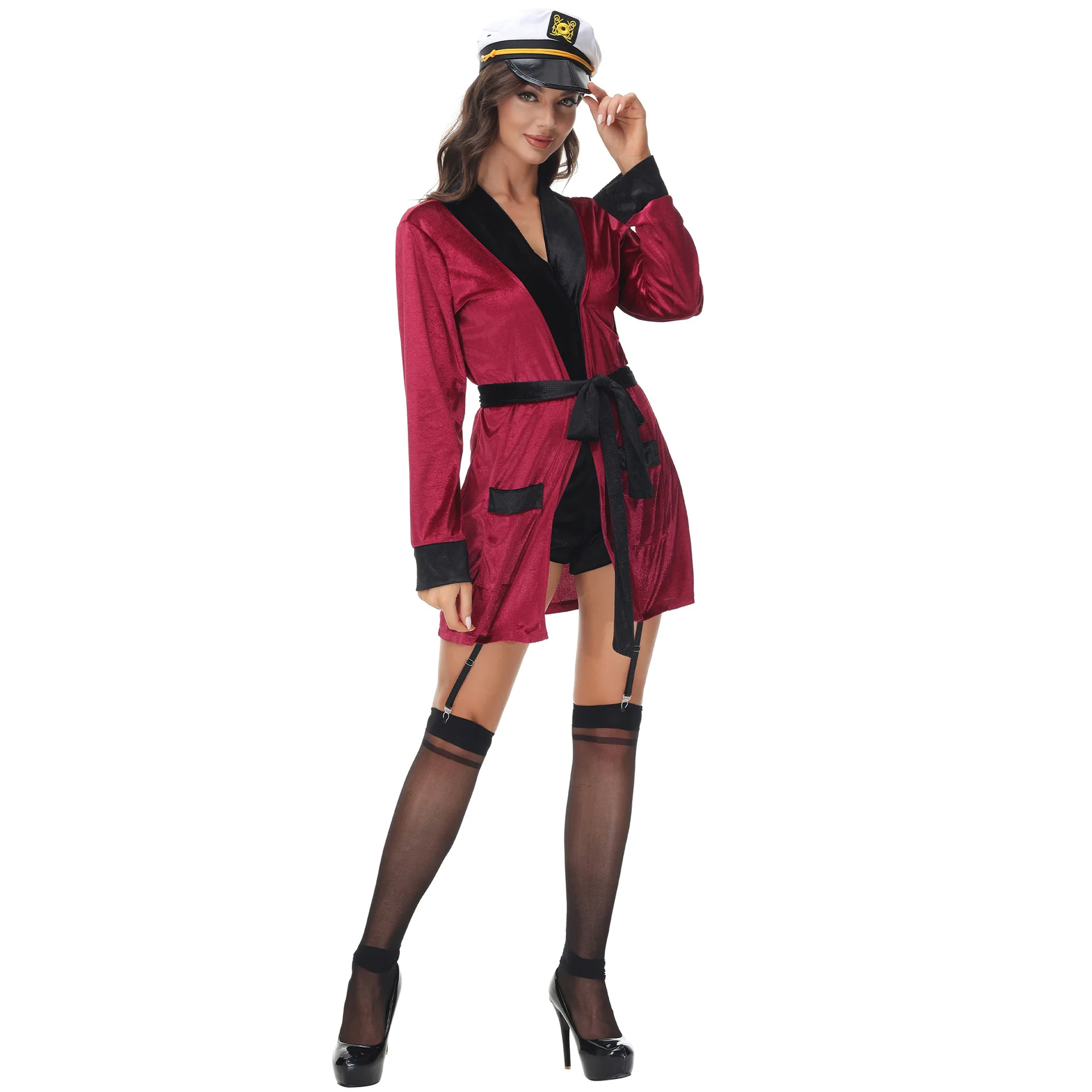 M-XL Party Navy female sailor costume Carnival role play Captain Captain performance costume Halloween costume