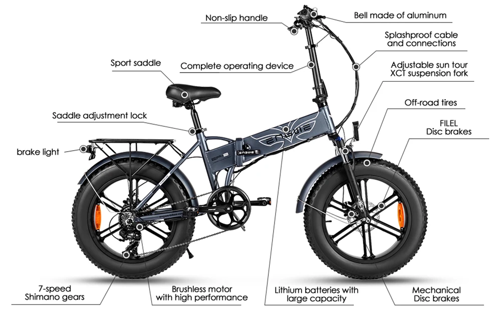 2021 Drop Shipping 48V 750W Motor Fat Tyre 12.8Ah Battery Disk Brake Electronic Cycle Bikes Electric Bicycles