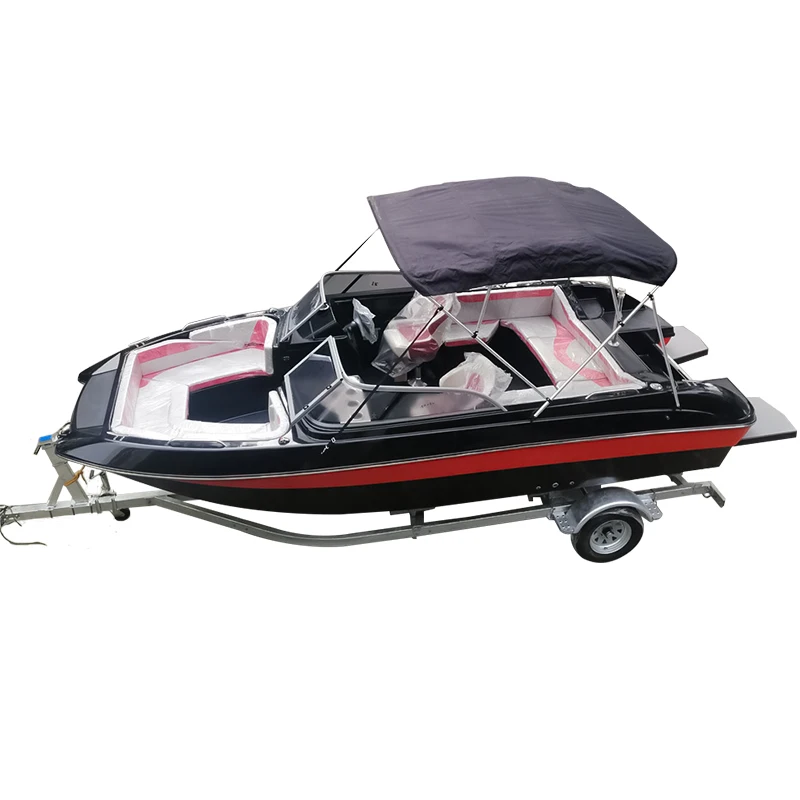 2021 Hot Selling High Quality Luxury Water Ski Boat Yacht Fiberglass Speed Boat for wholesale