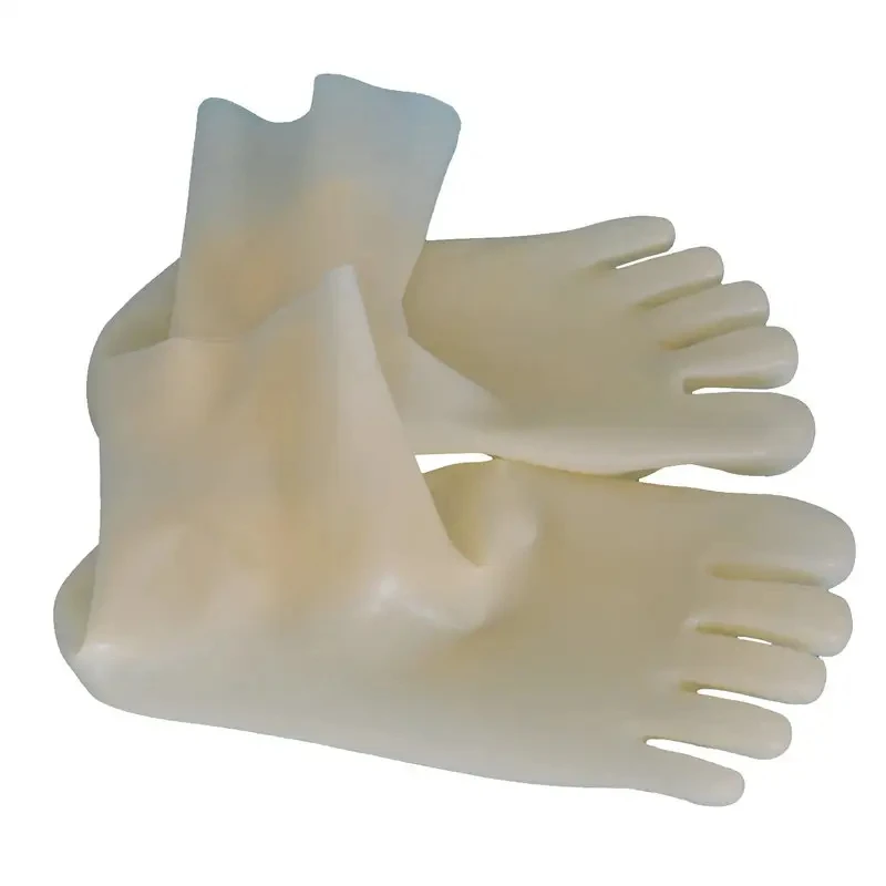 Unisex sexy 3D fashion latex rubber short sock fetish tight 5 Toe Socks