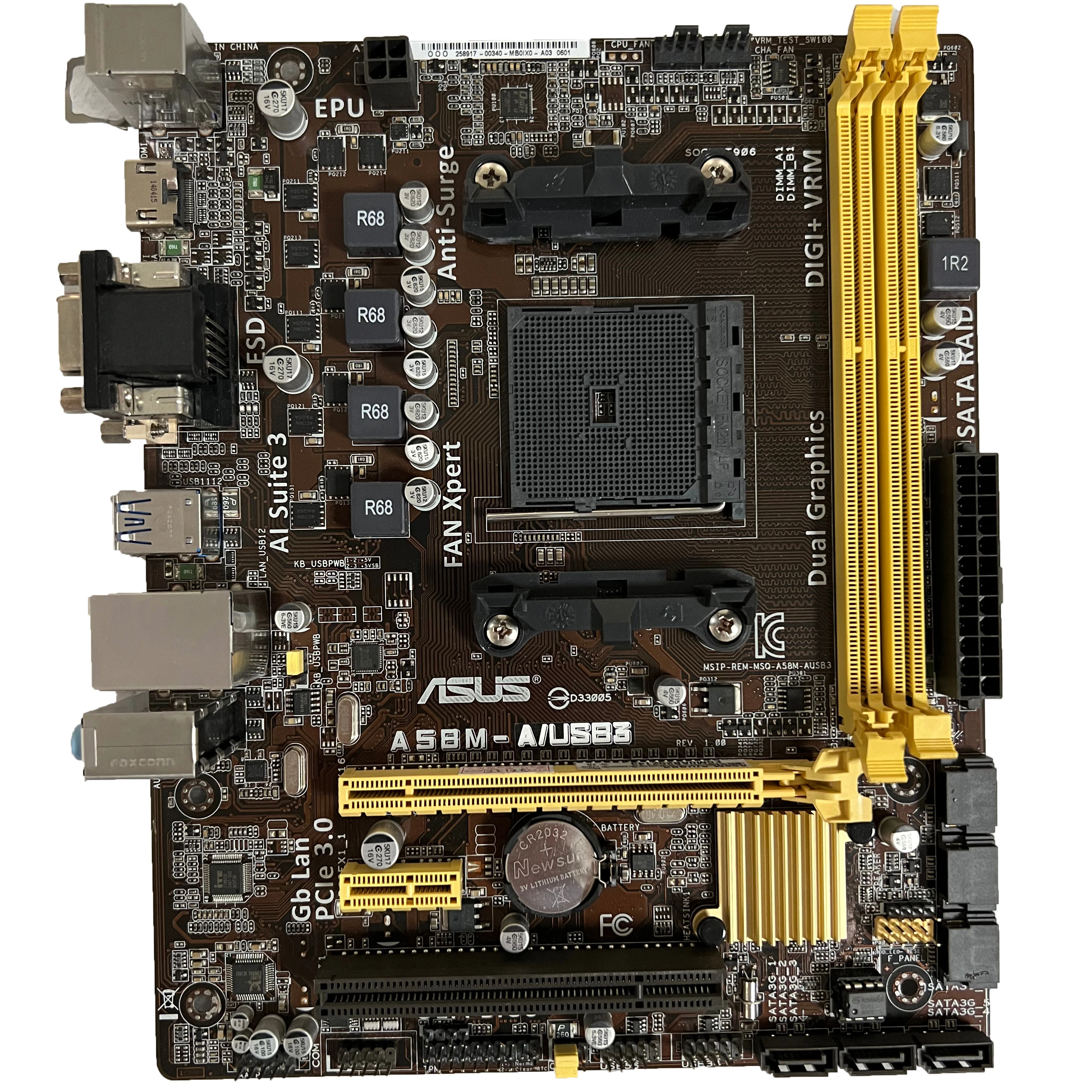 Brand NEW For ASUS A58M-A/USB3 Desktop office motherboard supports DDR3 Socket FM2/FM2+ 32GB