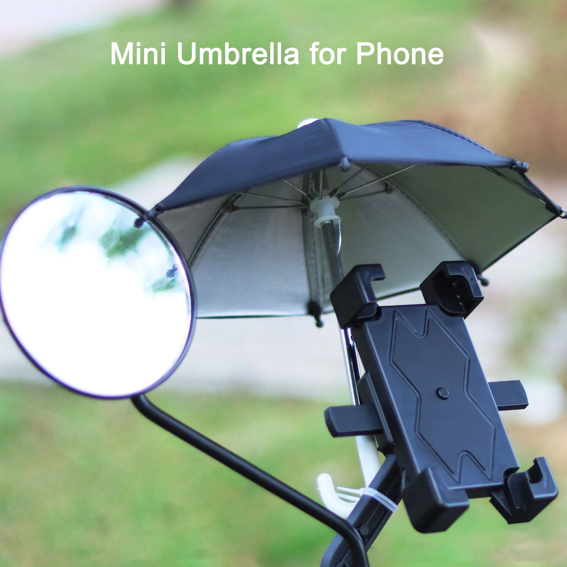 Custom Logo Small Mini Anti UV Rain Cover Motorcycle Cellphone Phone Umbrella