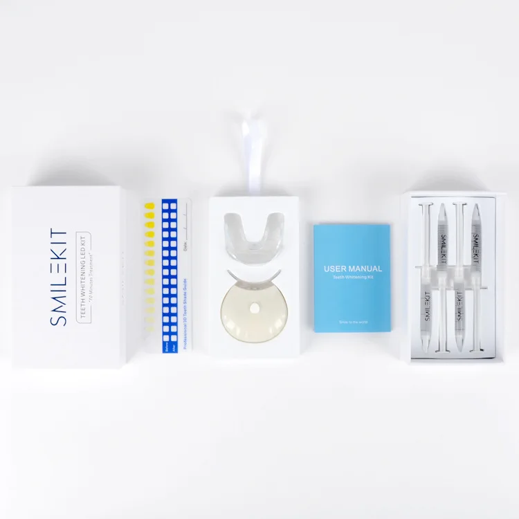 Luxury Boxed Tooth Bleaching Kit Home Set Wholesale Teeth Whitening Kits Private Logo WIth Gel Syringe