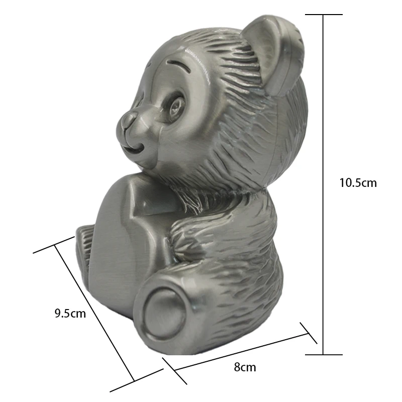 Home Decoration Christmas Birthday Gift Metal Lovely Bear Money Bank  Alloy Piggy Bank Coin Bank