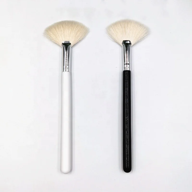 Super Soft Medium White Goat Hair Facial Glycolic Acid Peel Skin Peel Treatment Fan Mask Brush Applicator