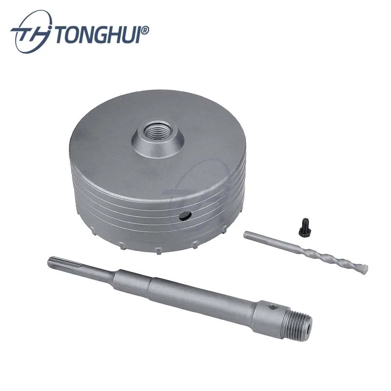 Factory Concrete core drill bits 30-160mm SDS Plus Hammer Drills Cutter Tools Wall Hole Saw set