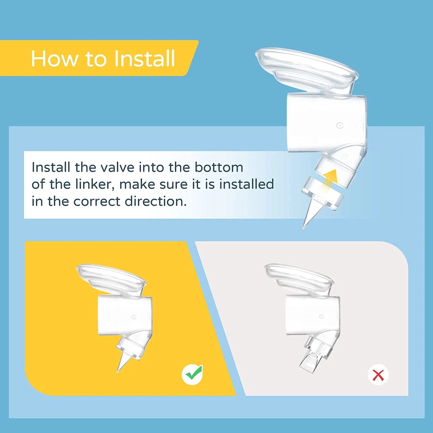 Duckbill Valve Compatible with S9/S10/S12, Wearable Breast Pump spare Parts Accessories Replace