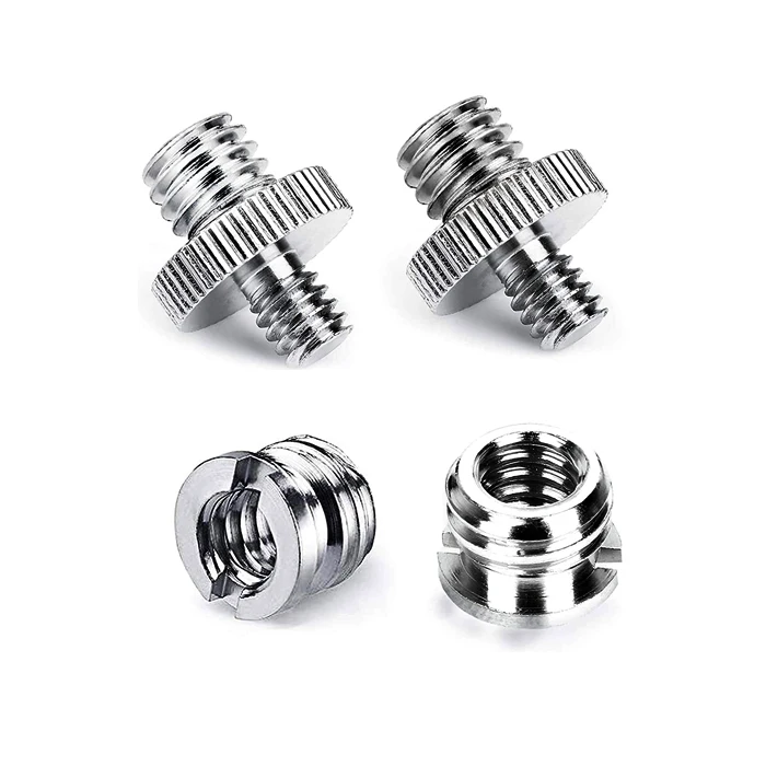 Manufacture Brass stainless 3/8 inch female to 1/4 inch male thread screw tripod adapter camera screw