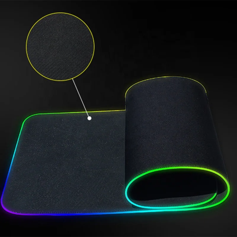 Qi Беспроводное зарядное устройство большой расширенной цветная (RGB) светодиодная подсветка клавиатуры коврик игровой для мыши 10 Вт быстрой зарядки Коврик