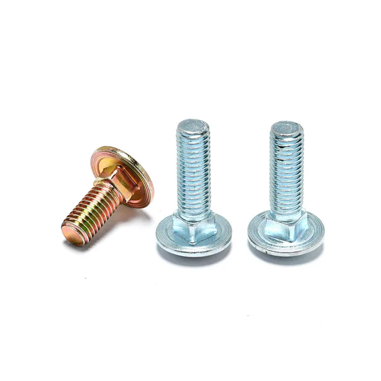Grade 5 8 Din603 Carbon Steel Yellow Zinc Plated Mushroom Head Square Neck carriage bolt