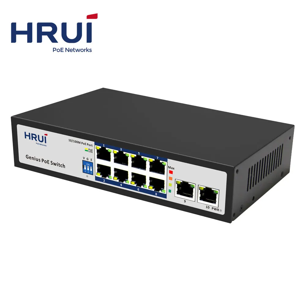  Новая лучшая цена POE Watchdog 100M Поддержка VLAN QoS AI сетевой коммутатор 8 портов для ip-камеры AP CCTV