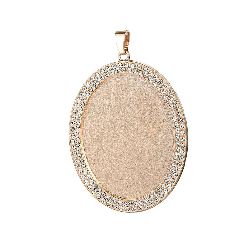 Wholesale Oval Blank Bezel Glass Cabochon Cameo Base Tray Setting DIY Jewelry Making Mixed Lot for Jewelry Accessories