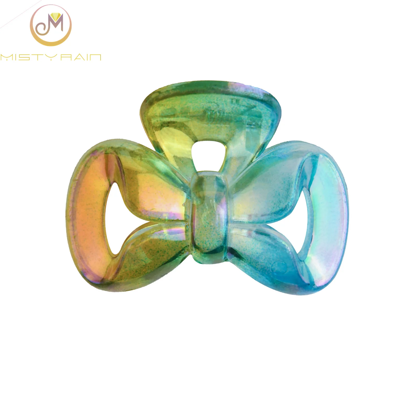 Детская разноцветная плетеная заколка в европейском и американском стиле разноцветная маленькая пластиковая полая заколка в форме банта