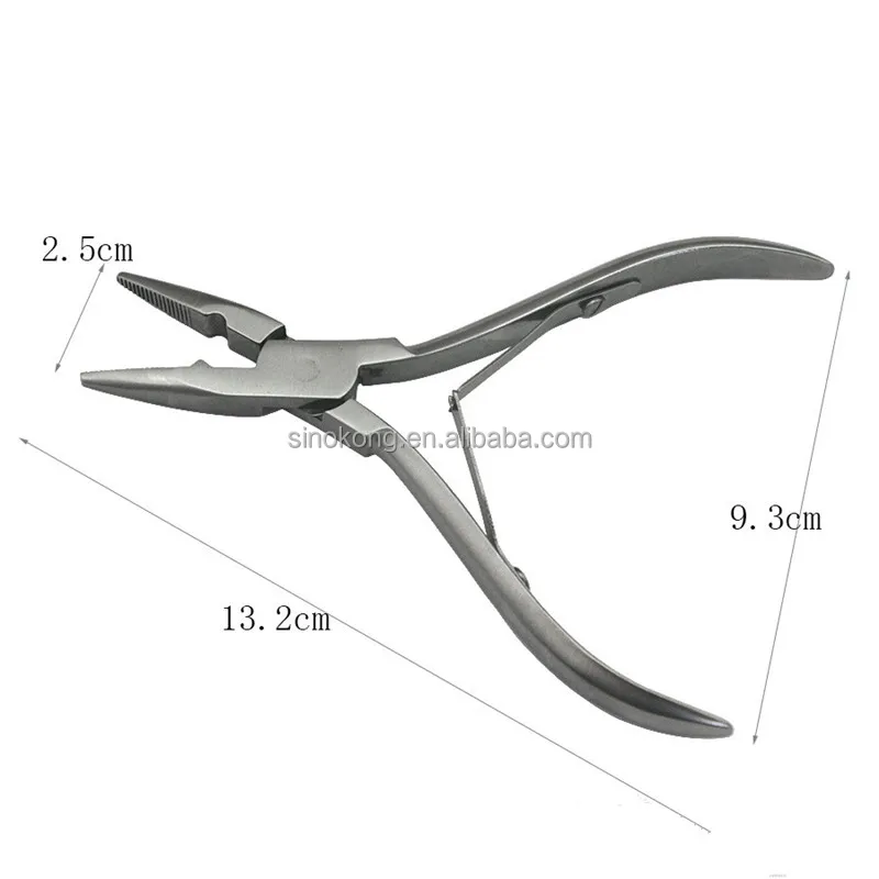 Wholesale stainless hair extension plier for apply micro ring beads link plier hair extension tools
