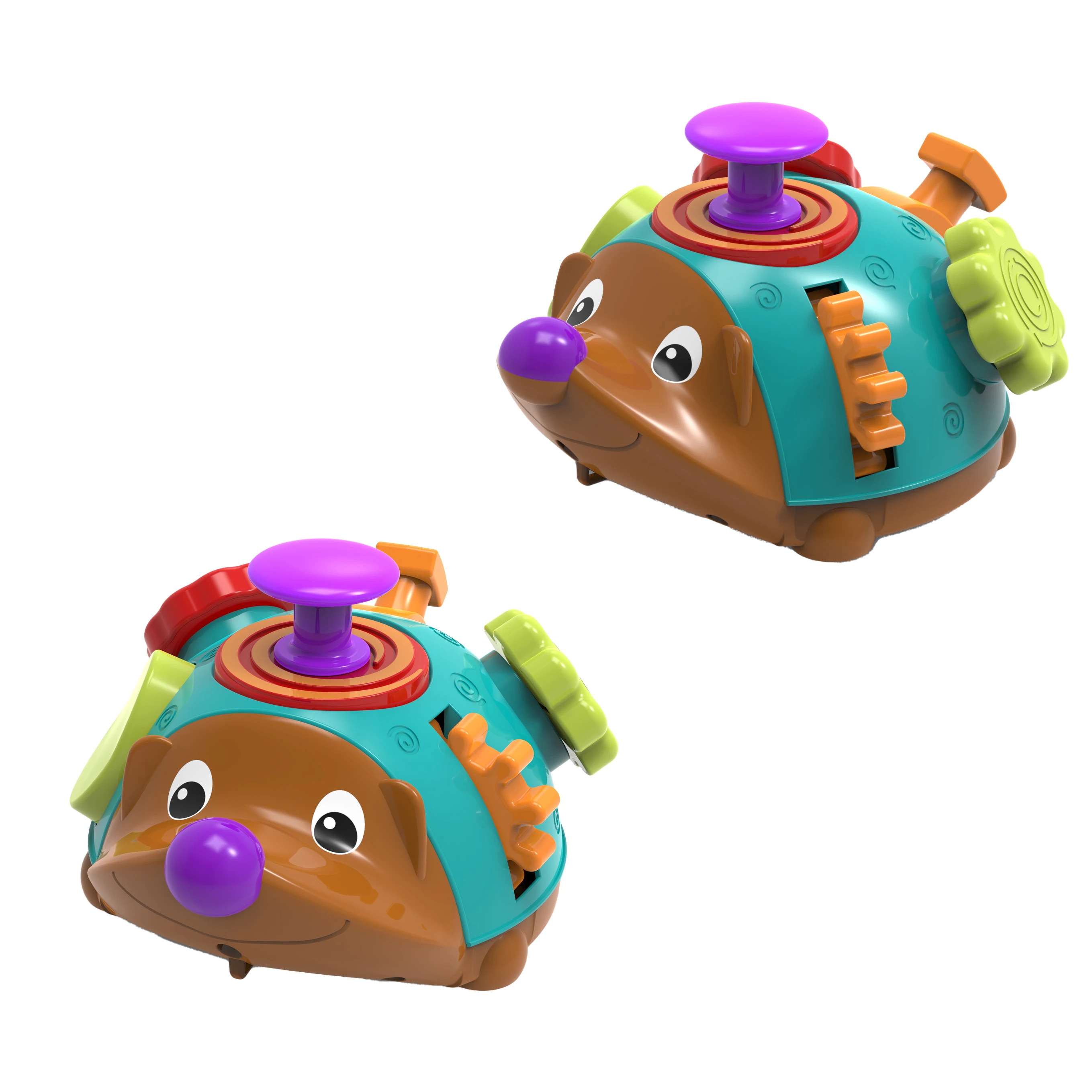 Cute Cartoon Montessori Toys Early Learning Infant Sensory Play Toy Switch Pull Bolt Knob Crank Busy Baby Toy