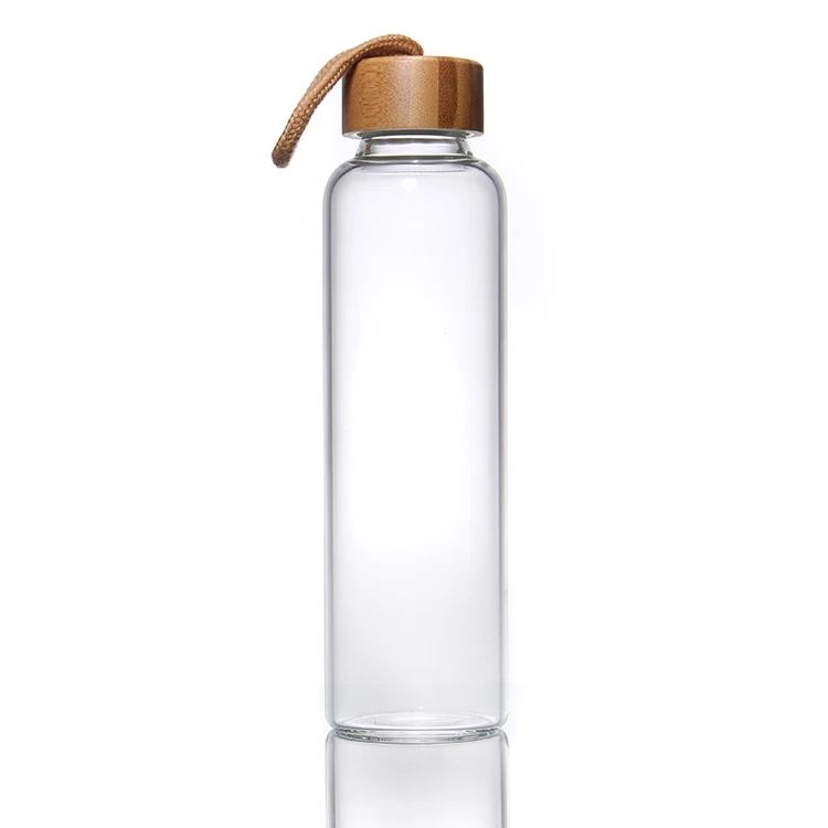 Top Quality 0.5L 1L Transparent Blue Thick Hard Unbreakabel Borosilicate Material Espresso Coffee Drinking Bottles For Tea Bever