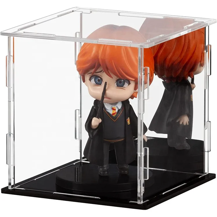 Acrylic Display Case Assemble Countertop  Acrylic Box Organizer Riser Dustproof  Protection Showcase for Action Figures Toys