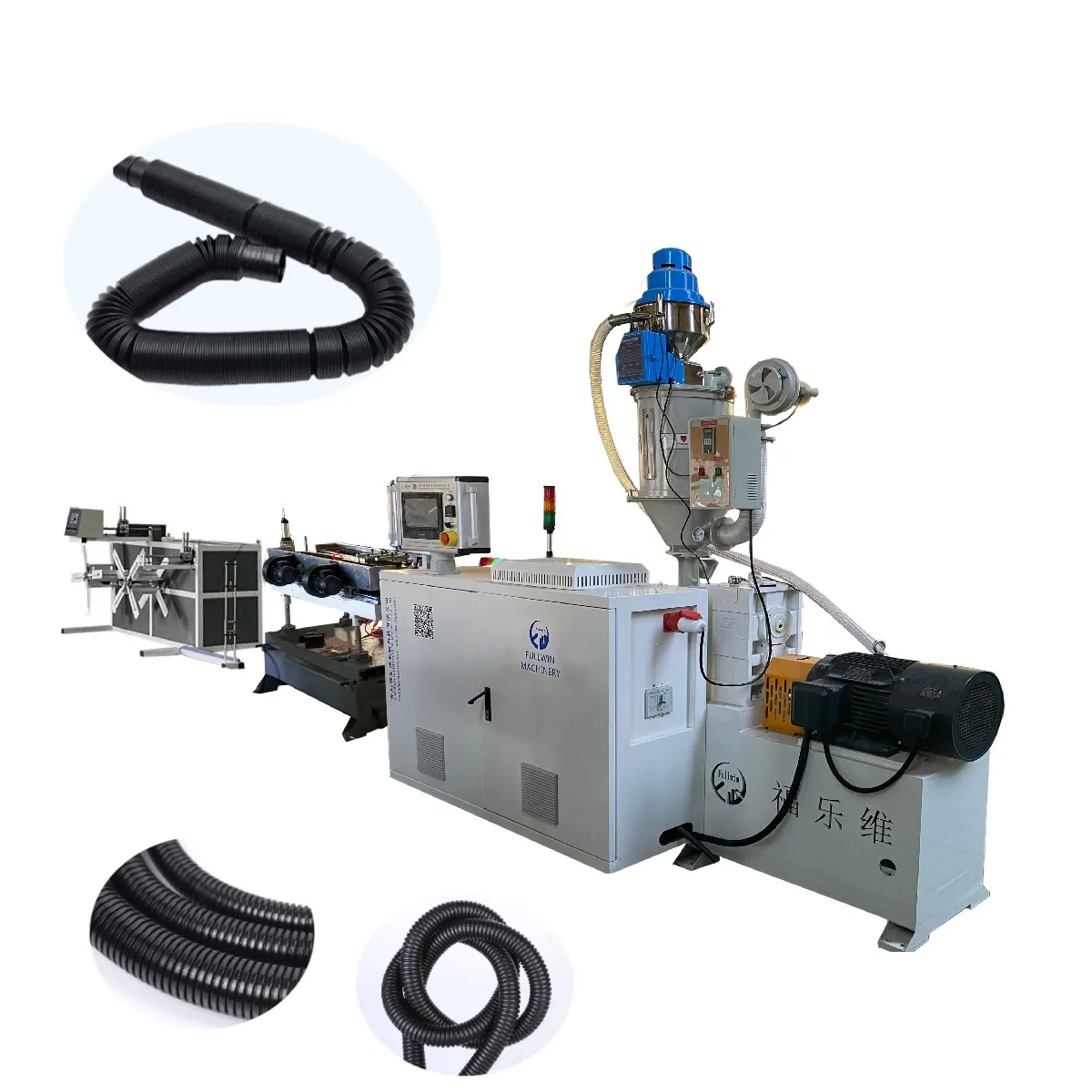 Plastic PP PE EVA Single Wall Corrugated Pipe Shisha Hookah Conduit Hose Pipe Extrusion Making Machine