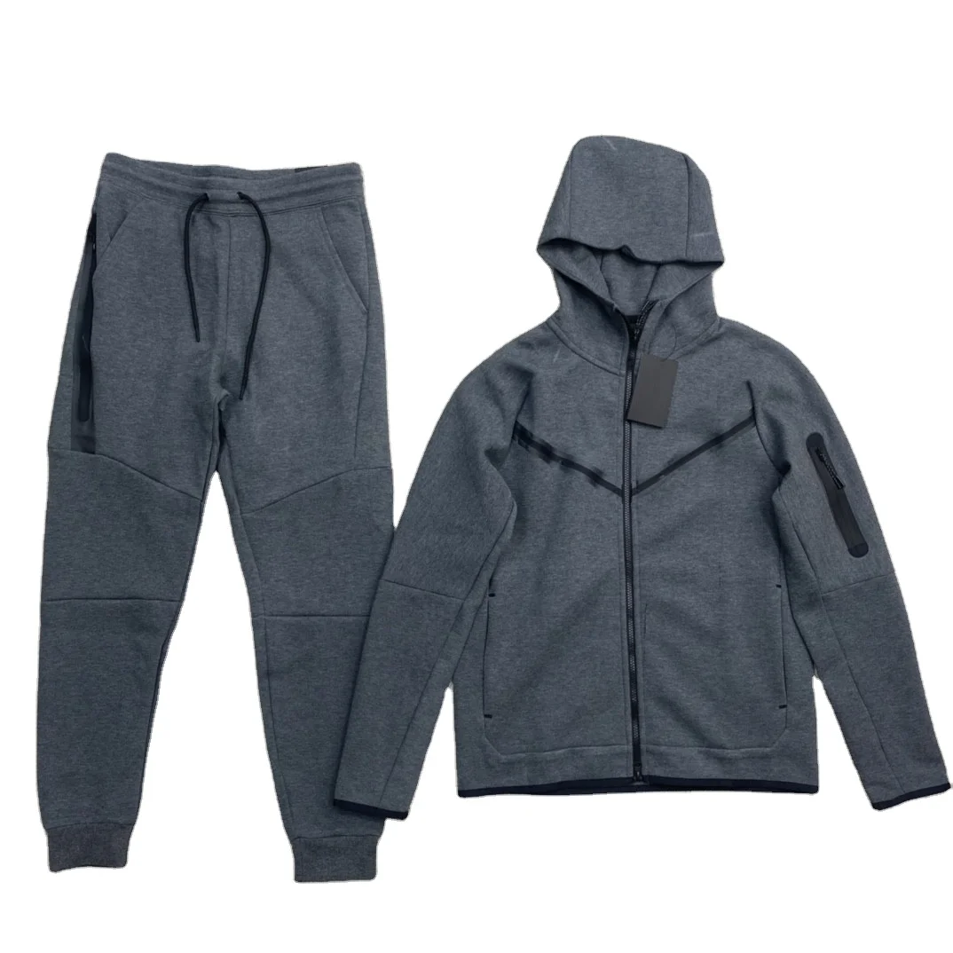 Spring and Autumn New Sports Suit Hooded Training Jacket Cotton Pants Casual Laminated Pants