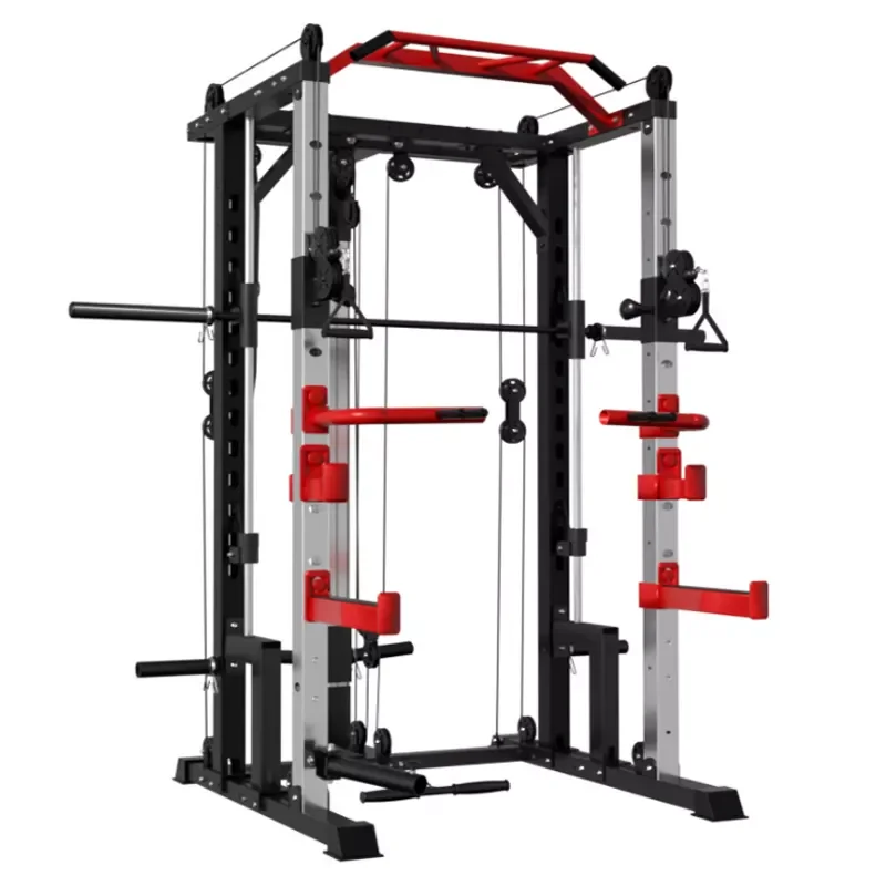 Sport Indoor Home Gym Commercial Cross Cable Multi-Function Smith Machine Power Rack Fitness Items