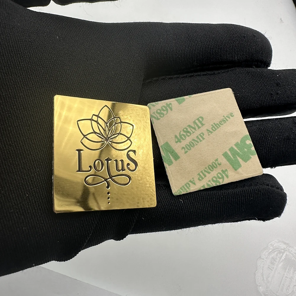 custom aluminum metal 3d stickers perfume fragrance private label  for bottles packaging