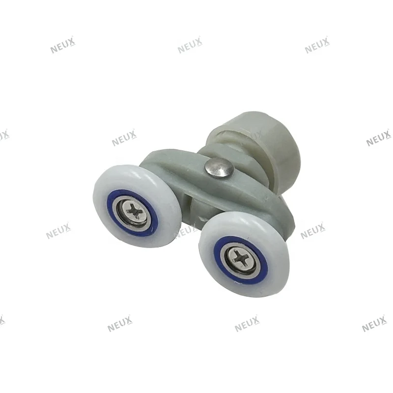 Wholesale High Quality Plastic Double Wheel Shower Room Pulley Glass Sliding Door Eccentric Rollers