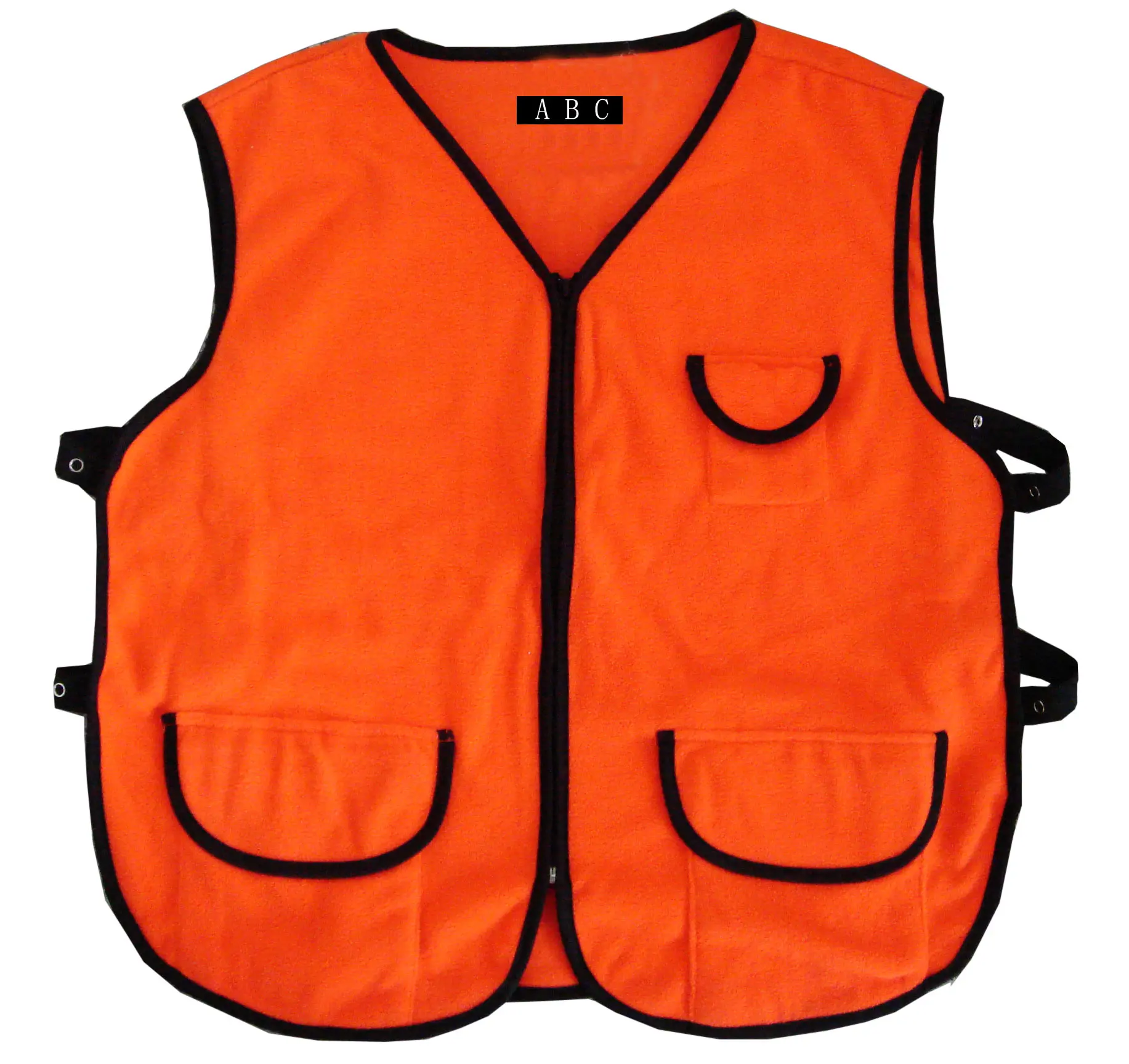 
Fluorescent Orange Color Poly Knitted Fleece Safety Hunting Vest for Kids Boy & Children 