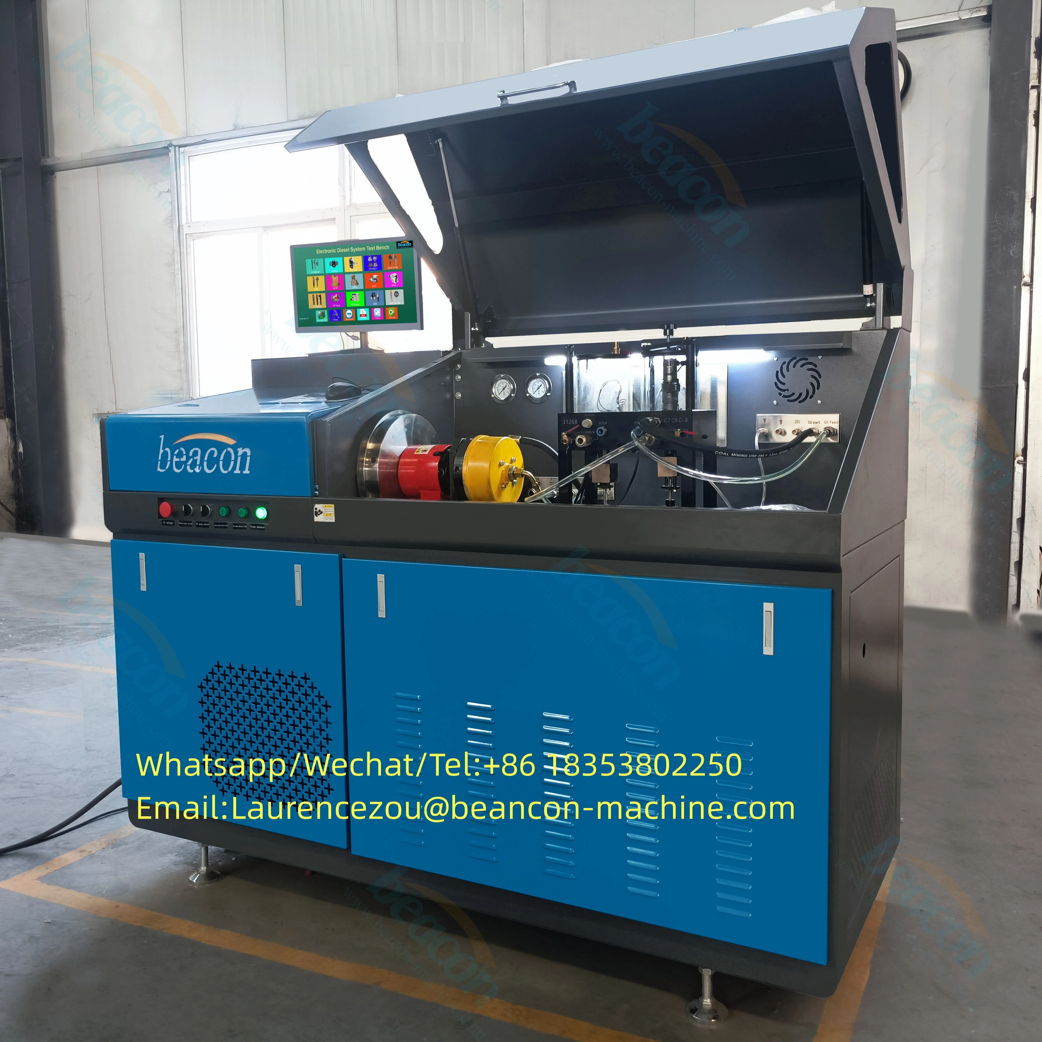 Beacon diesel fuel common rail injection pump test bench CR708 testing common rail and pizeo injector and EUI EUP HEUI function