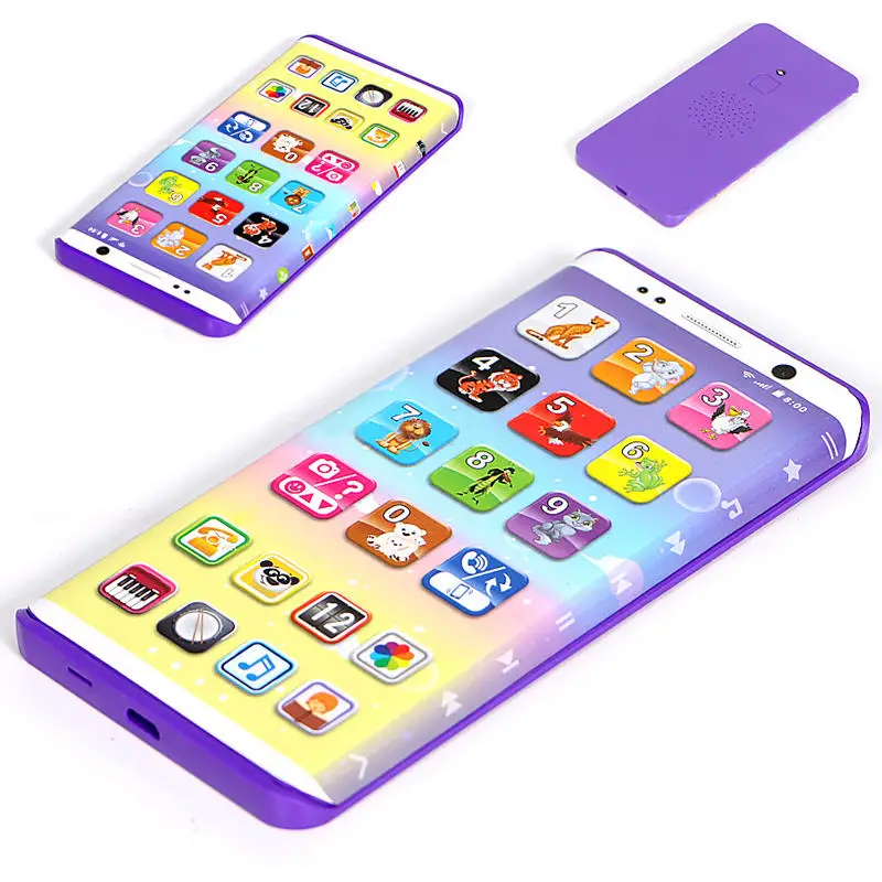 Wholesale Electronic Kids Toy Phones Language English Learning Machine Curved Surface Screen Design Kids Toy Phones